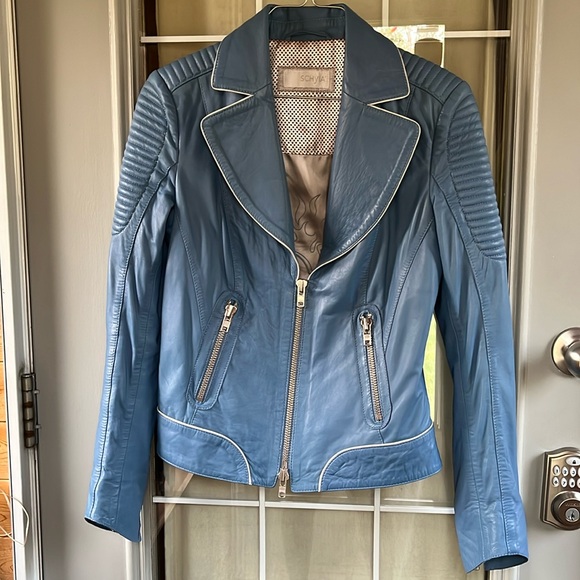 Schyia Leather Jacket size 36 - Picture 1 of 14